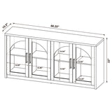Riva 4-Door Dining Sideboard Buffet in Black