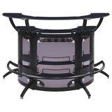 Elaina - 3 Piece Curved Freestanding Home Bar - Black