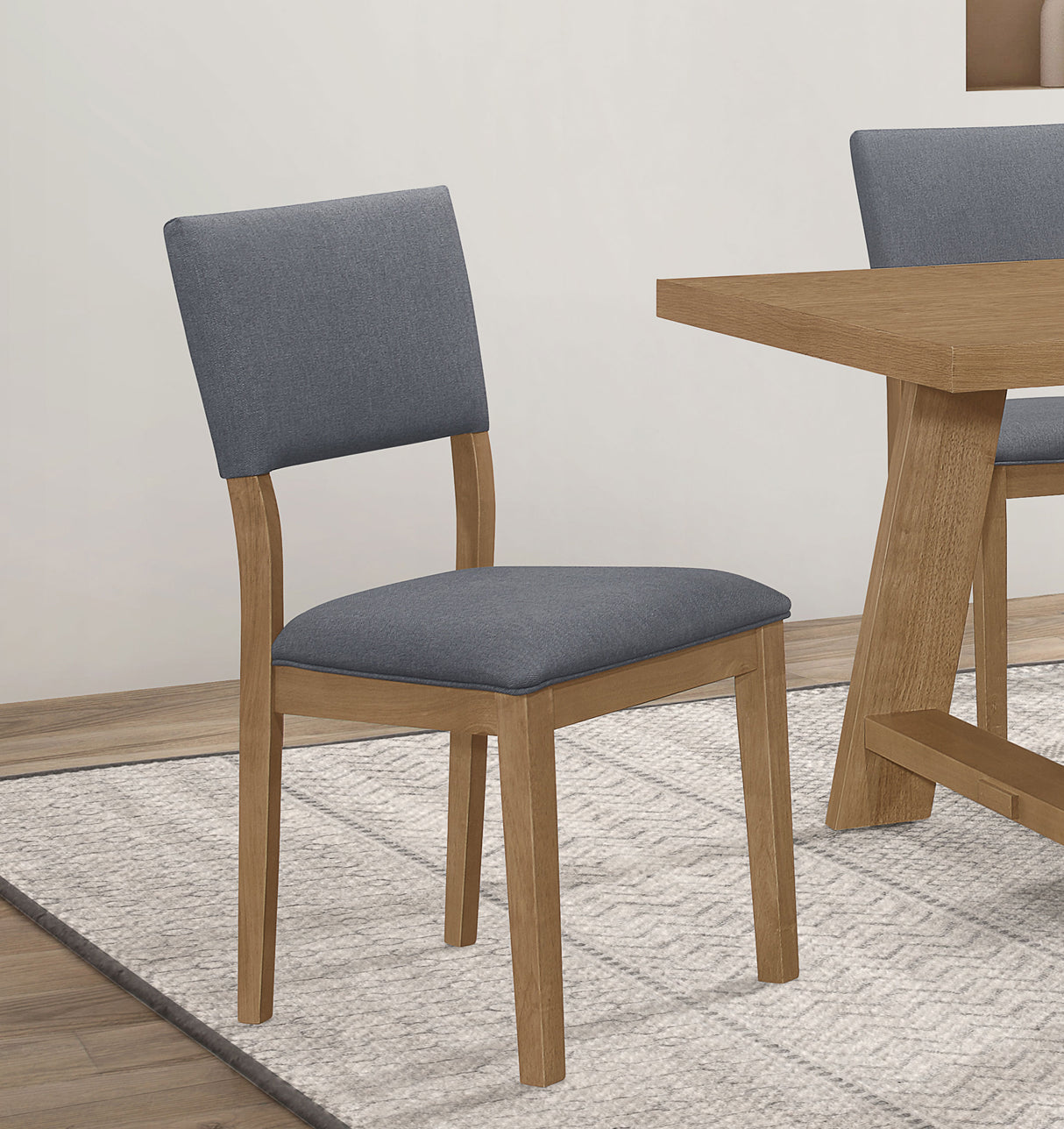 Sharon Fabric Upholstered Dining Side Chair, Brown (Set of 2)