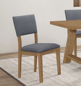 Sharon Fabric Upholstered Dining Side Chair, Brown (Set of 2)
