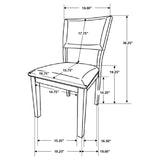 Sharon Fabric Upholstered Dining Side Chair, Brown (Set of 2)
