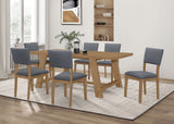 Sharon Fabric Upholstered Dining Side Chair, Brown (Set of 2)