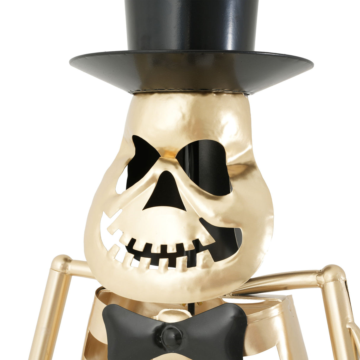 Skeleton Musician Statue, For Halloween Indoor Outdoor Party Display - Gold