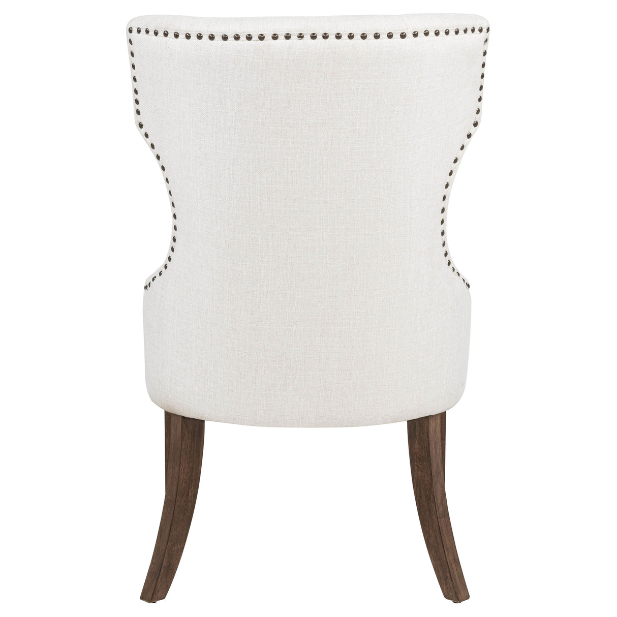 Baney Fabric Upholstered Dining Side Chair Cream/Dark Oak