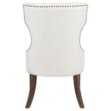 Baney Fabric Upholstered Dining Side Chair Cream/Dark Oak