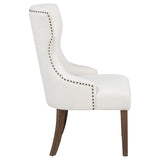 Baney Fabric Upholstered Dining Side Chair Cream/Dark Oak