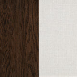 Baney Fabric Upholstered Dining Side Chair Cream/Dark Oak