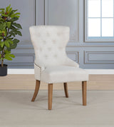 Baney Upholstered Dining Chair - Beige and Rustic Grey