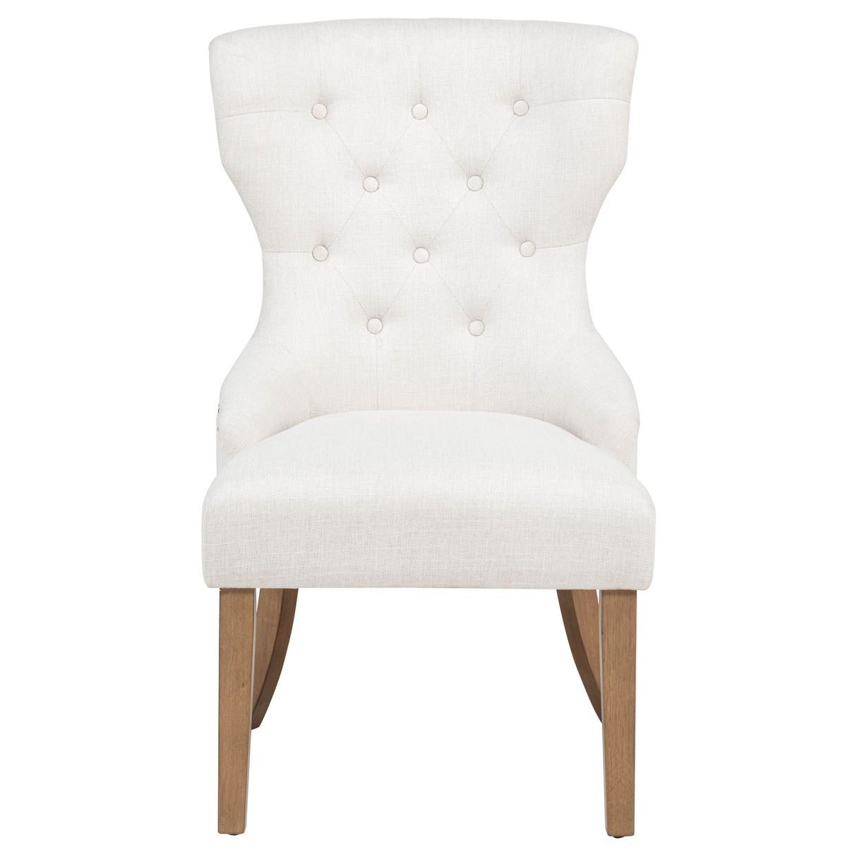 Baney Upholstered Dining Chair - Beige and Rustic Grey