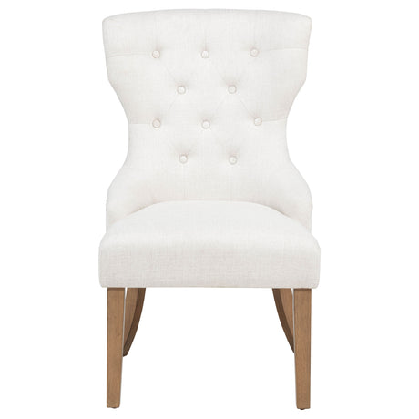 Baney Upholstered Dining Chair - Beige and Rustic Grey