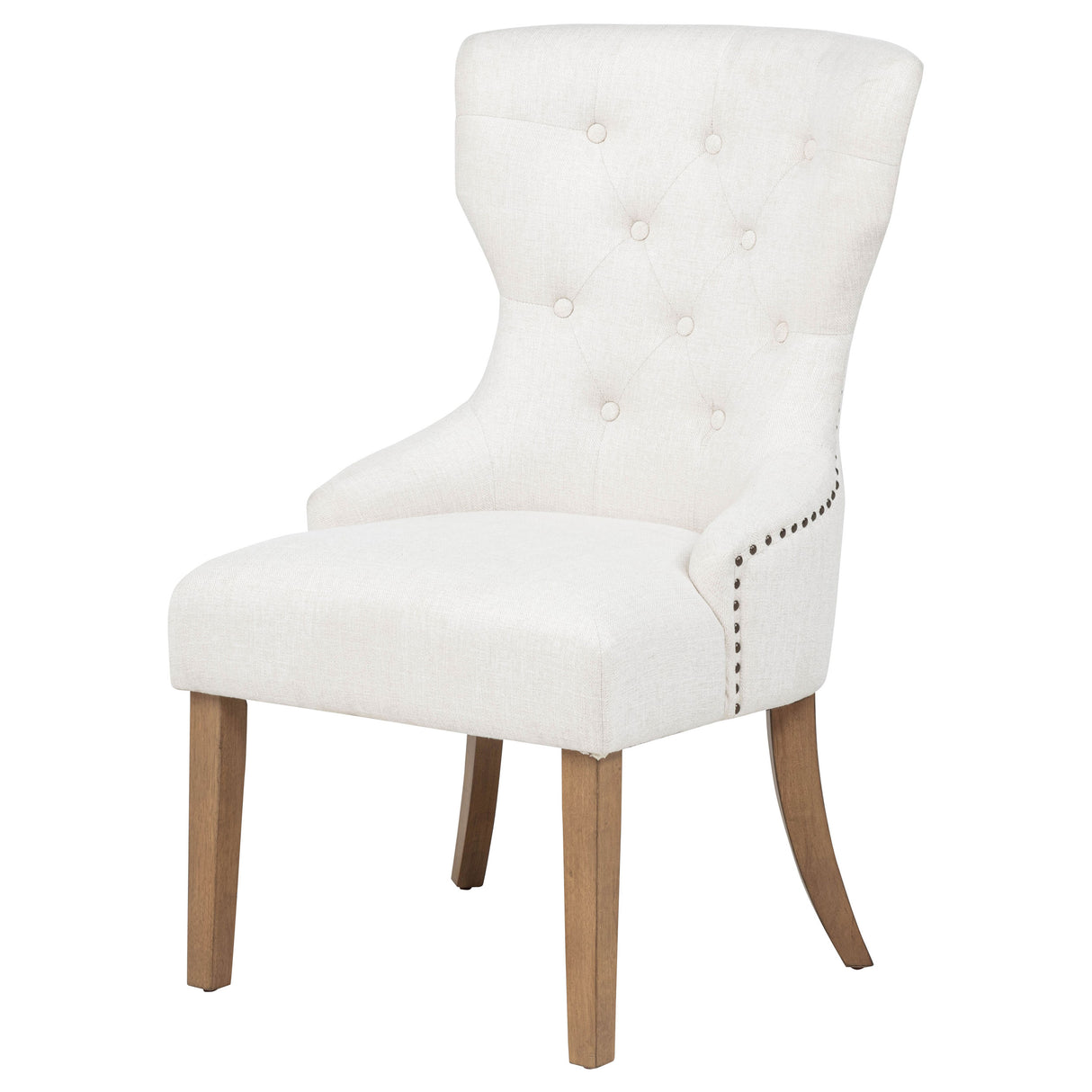 Baney Upholstered Dining Chair - Beige and Rustic Grey