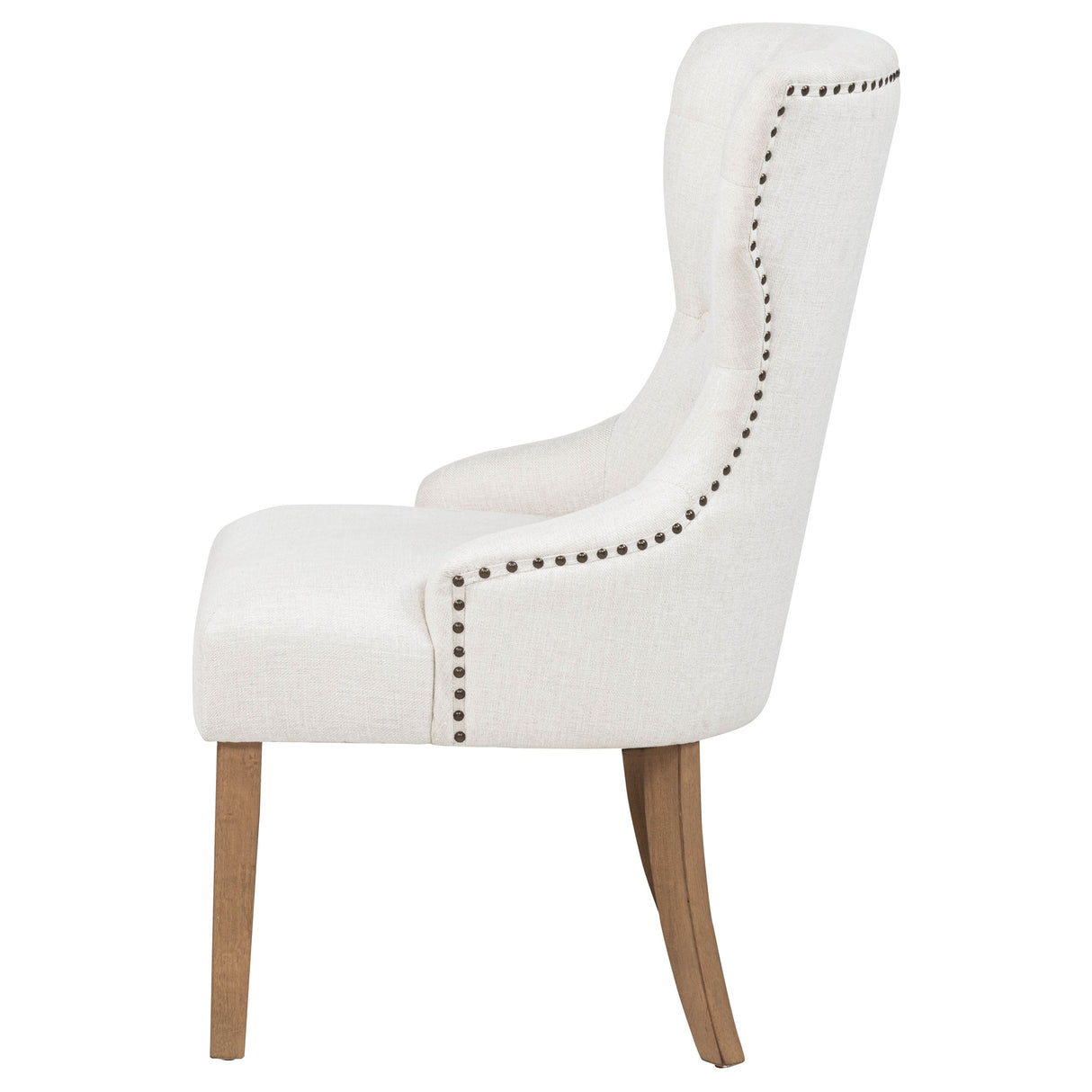 Baney Upholstered Dining Chair - Beige and Rustic Grey