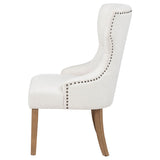 Baney Upholstered Dining Chair - Beige and Rustic Grey