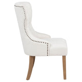 Baney Upholstered Dining Chair - Beige and Rustic Grey