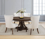 Ridgewell 5-Piece Round Pedestal Dining Set in Dark Oak