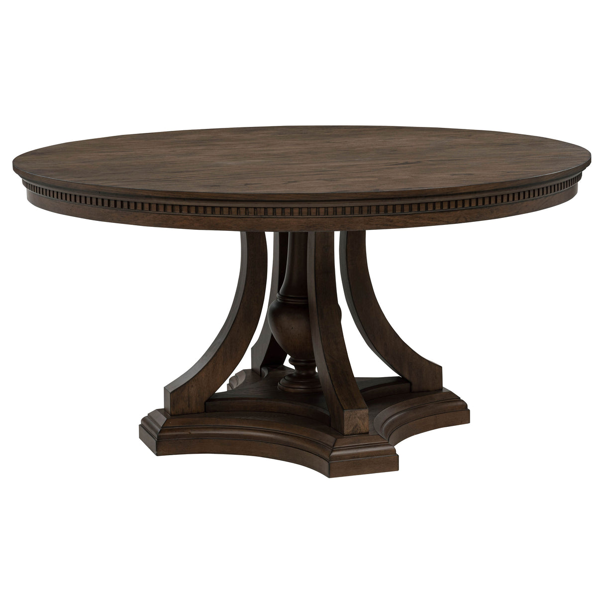 Ridgewell 5-Piece Round Pedestal Dining Set in Dark Oak