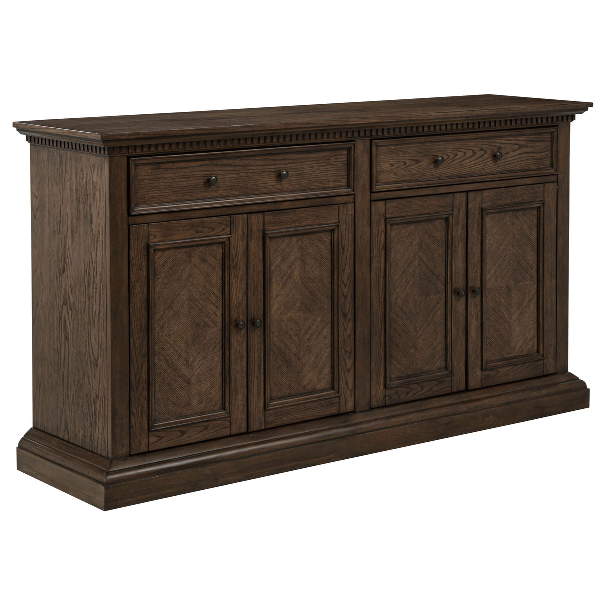Ridgewell 2-Drawer 4-Door Dining Server Dark Oak