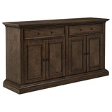 Ridgewell 2-Drawer 4-Door Dining Server Dark Oak