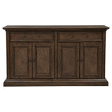 Ridgewell 2-Drawer 4-Door Dining Server Dark Oak