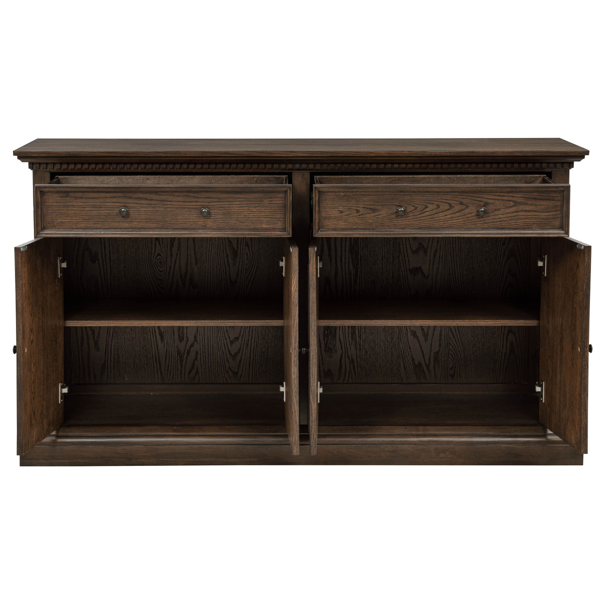 Ridgewell 2-Drawer 4-Door Dining Server Dark Oak