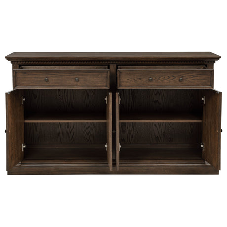 Ridgewell 2-Drawer 4-Door Dining Server Dark Oak