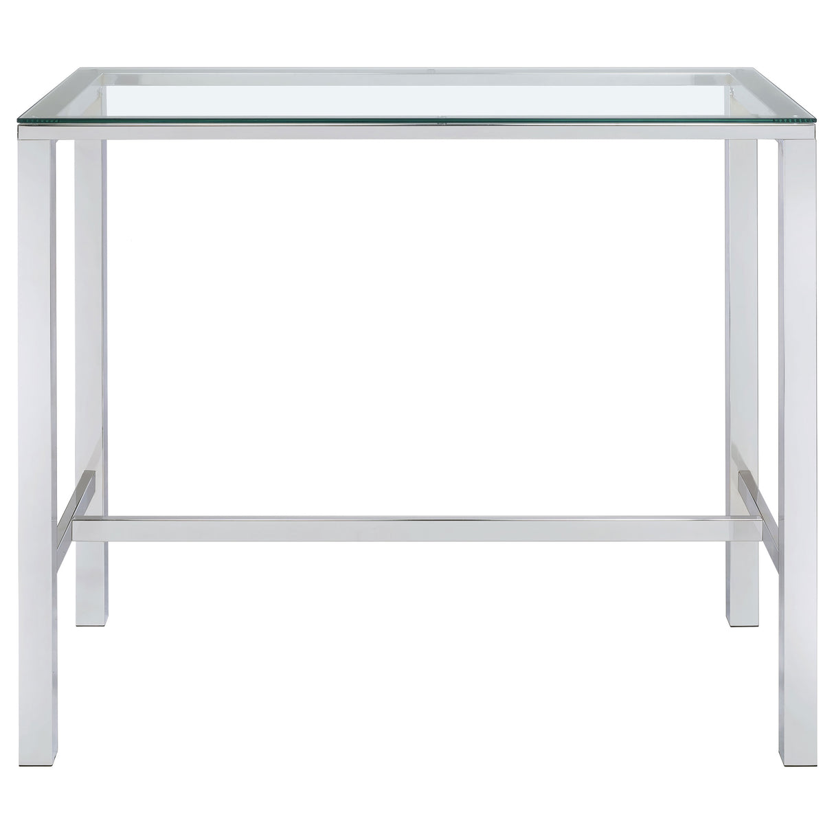 Tolbert Rectangular 47-inch Glass Top Pub Bar Table