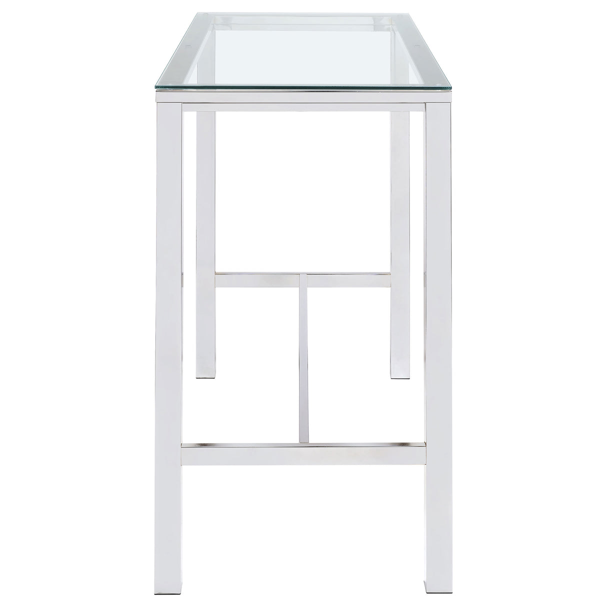 Tolbert Rectangular 47-inch Glass Top Pub Bar Table