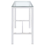 Tolbert Rectangular 47-inch Glass Top Pub Bar Table