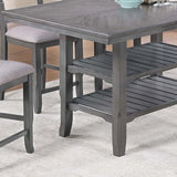 Dining Table 2 Shelves, Counter Height For Dining Room - Gray