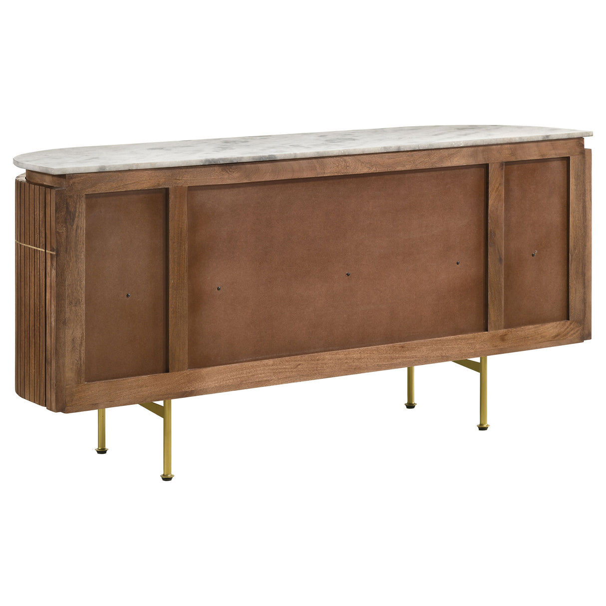 Ortega 4-Door Marble Top Sideboard Buffet Cabinet
