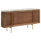 Ortega 4-Door Marble Top Sideboard Buffet Cabinet