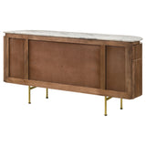 Ortega 4-Door Marble Top Sideboard Buffet Cabinet