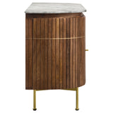 Ortega 4-Door Marble Top Sideboard Buffet Cabinet