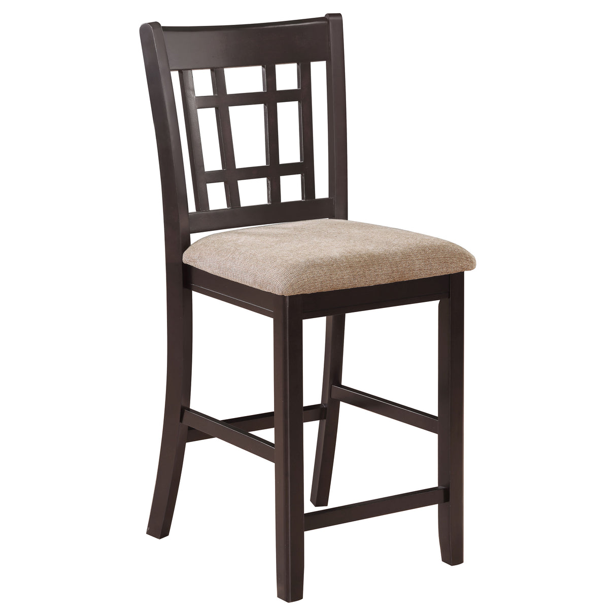 Lavon Wood Counter Height Dining Chair Tan and Espresso Set of 2