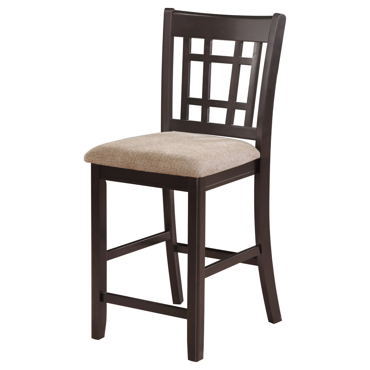 Lavon Wood Counter Height Dining Chair Tan and Espresso Set of 2