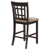 Lavon Wood Counter Height Dining Chair Tan and Espresso Set of 2