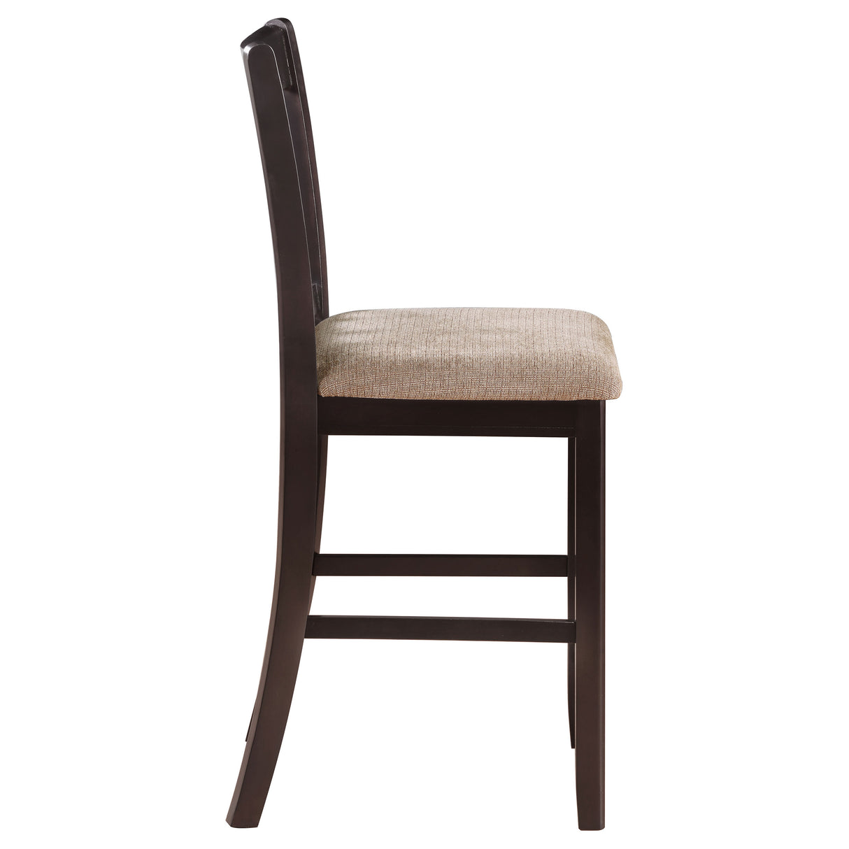Lavon Wood Counter Height Dining Chair Tan and Espresso Set of 2