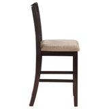 Lavon Wood Counter Height Dining Chair Tan and Espresso Set of 2