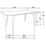 Malone Rectangular 78-inch Walnut Dining Table