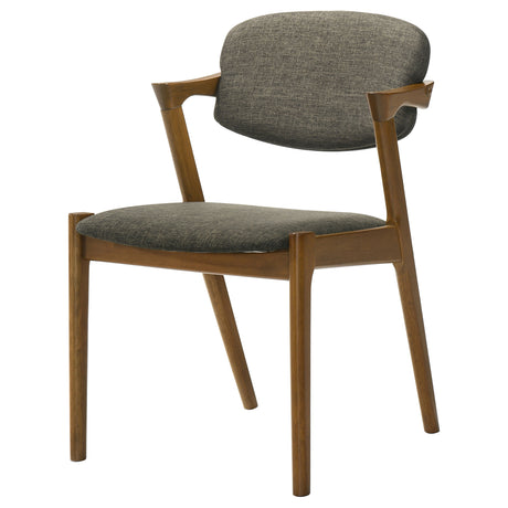 Malone Padded Wood Dining Arm Chair Dark Walnut Set of 2