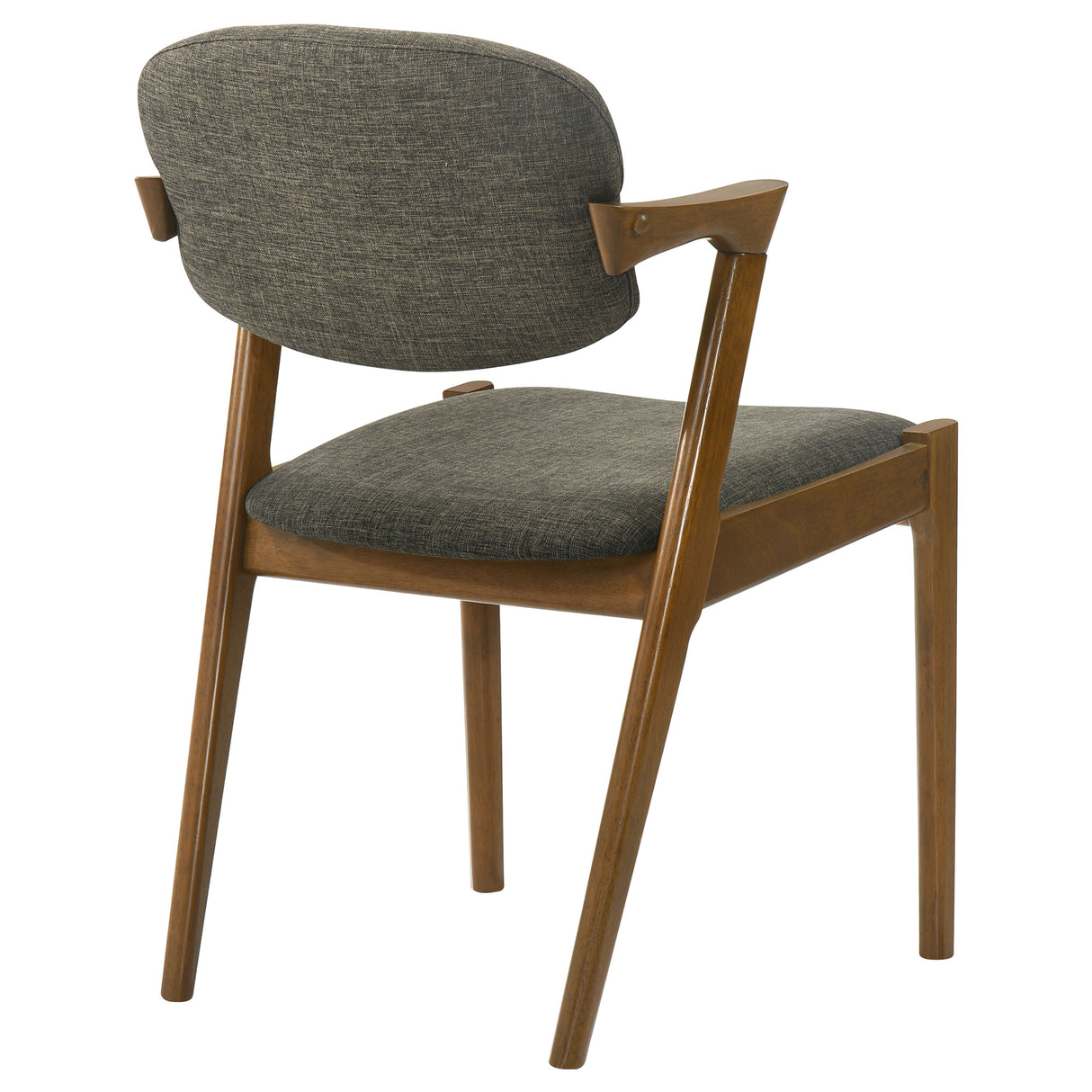 Malone Padded Wood Dining Arm Chair Dark Walnut Set of 2