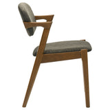 Malone Padded Wood Dining Arm Chair Dark Walnut Set of 2