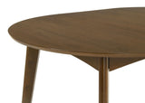 Jedda 5-Piece Oval Dining Table Set Dark Walnut