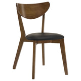 Jedda 5-Piece Oval Dining Table Set Dark Walnut
