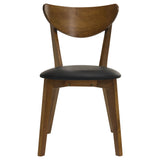 Jedda 5-Piece Oval Dining Table Set Dark Walnut