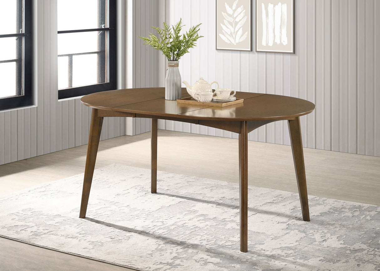 Jedda Oval 60-inch Extension Dining Table Dark Walnut