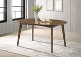 Jedda Oval 60-inch Extension Dining Table Dark Walnut
