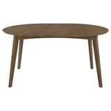 Jedda Oval 60-inch Extension Dining Table Dark Walnut