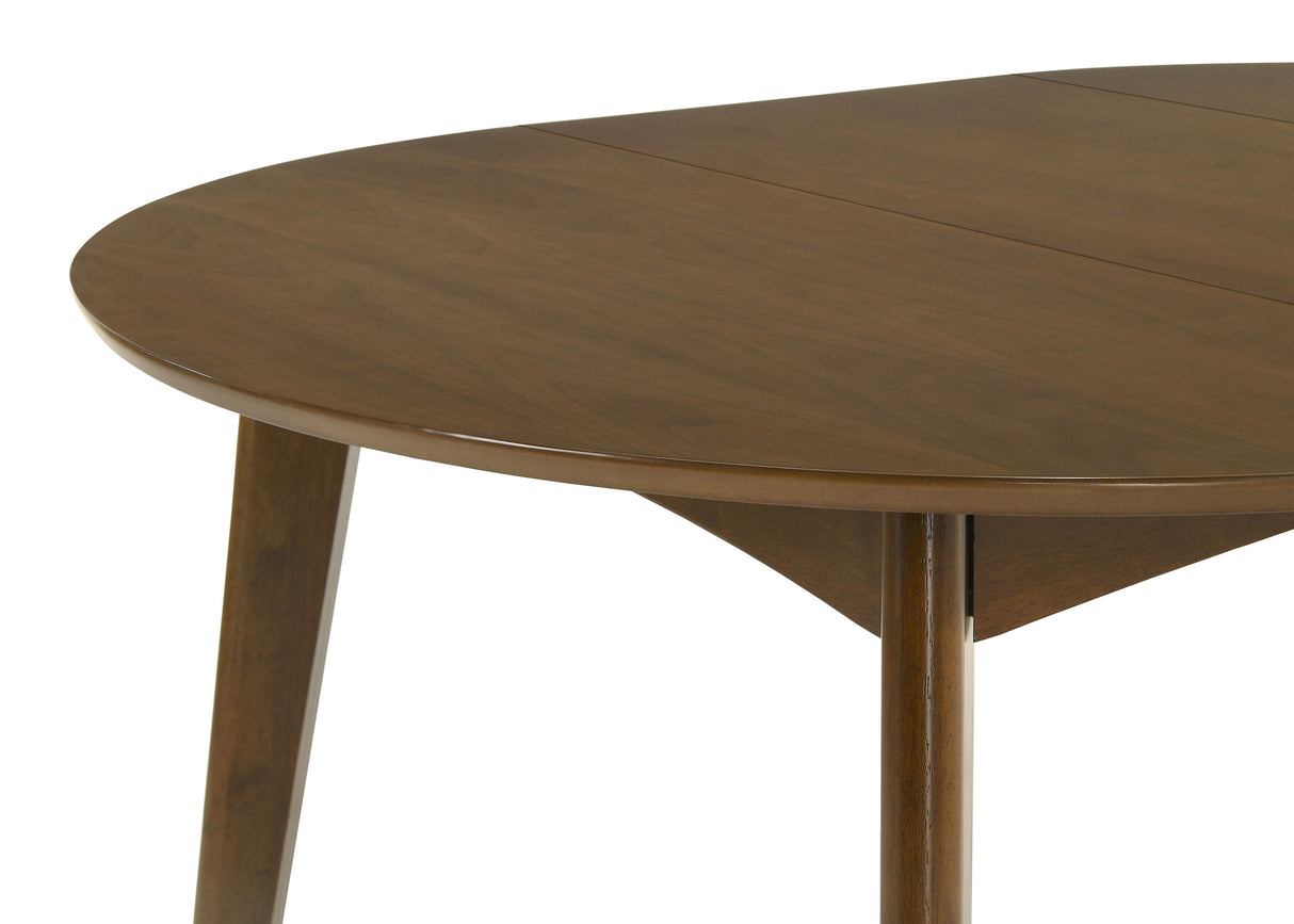 Jedda Oval 60-inch Extension Dining Table Dark Walnut