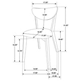 Jedda Wood Dining Side Chair Dark Walnut (Set of 2)